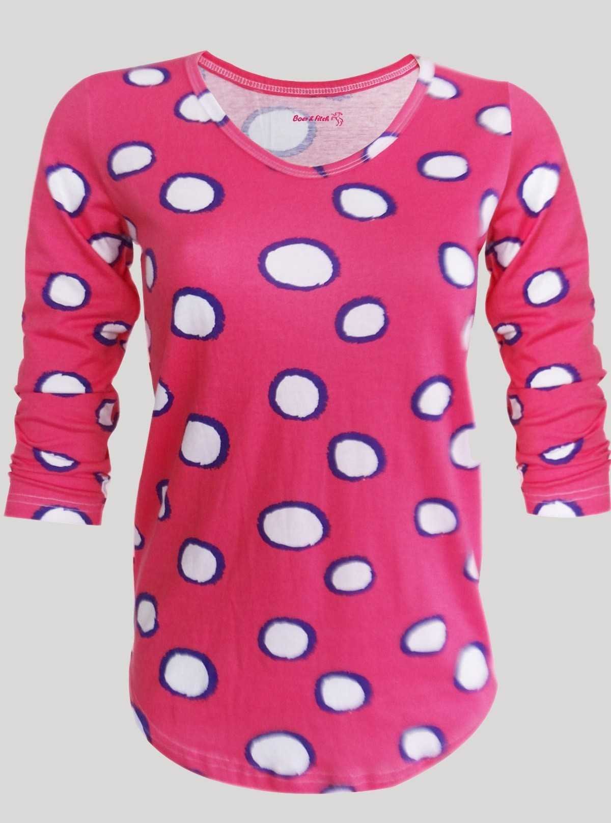 Printed Fuschia Womens Top