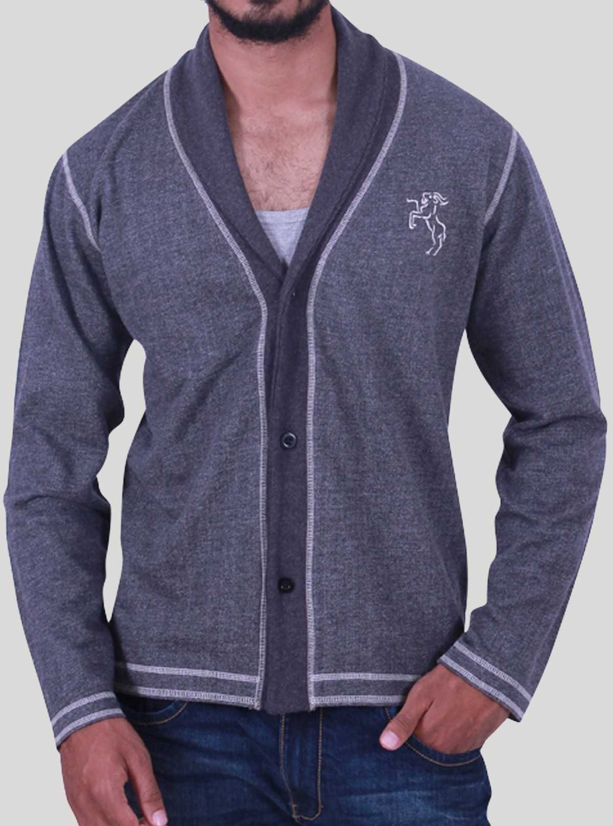 Charcol Shawl Collar Cardigan Set