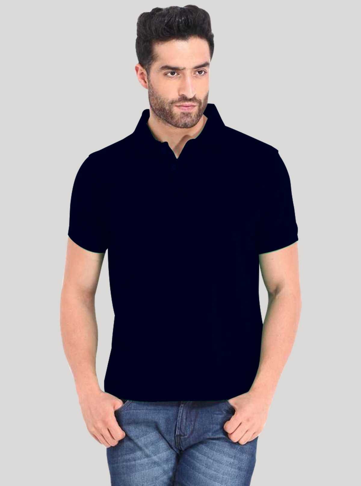 Navy Pique Polo TShirt