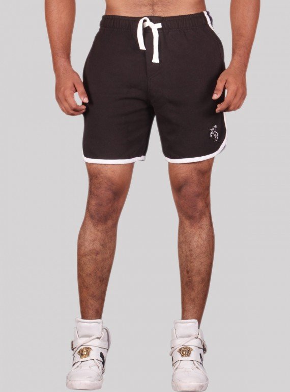 Black Boxer Fleece Shorts