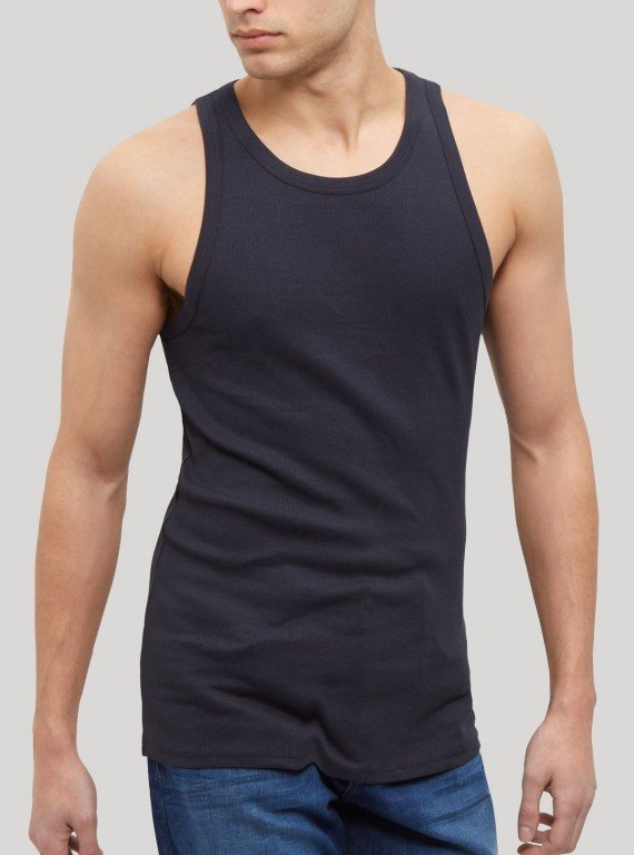 Navy Rib Vest