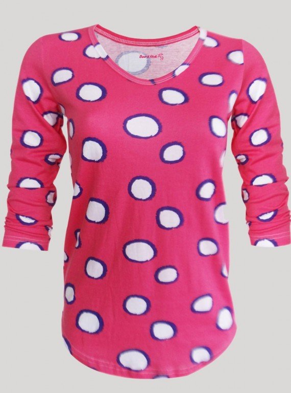 Printed Fuschia Womens Top