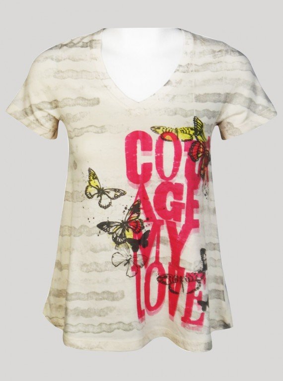 Womens Age My Love Printed Top