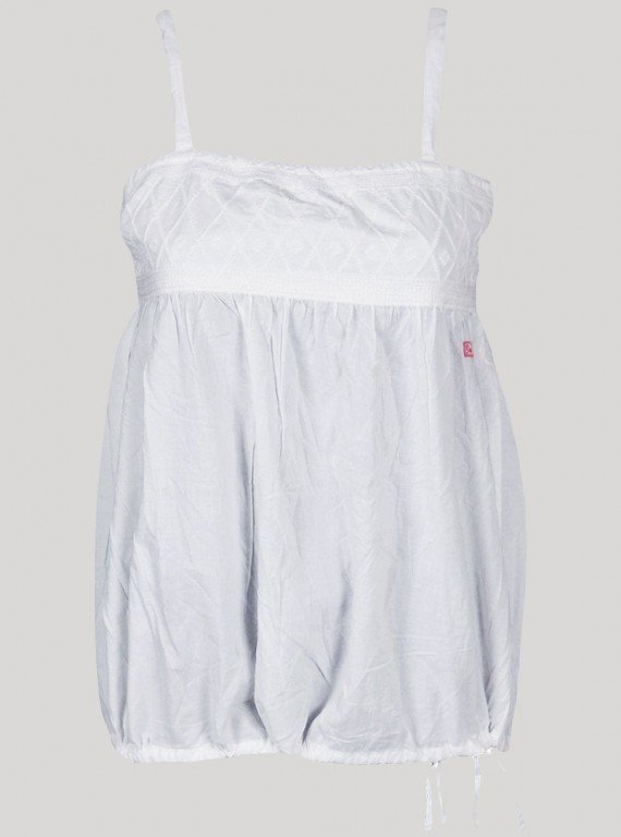 Sleeveless Embroidery Cotton Top