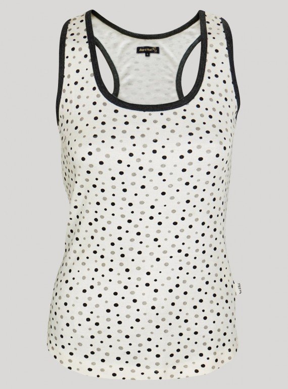 Black Contrast Tank Top