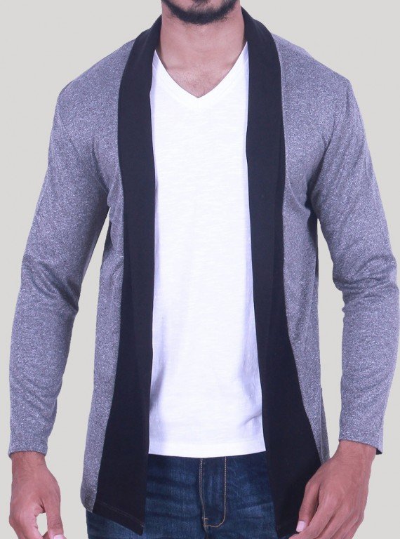Charcol Millange ribbed Cardigan set