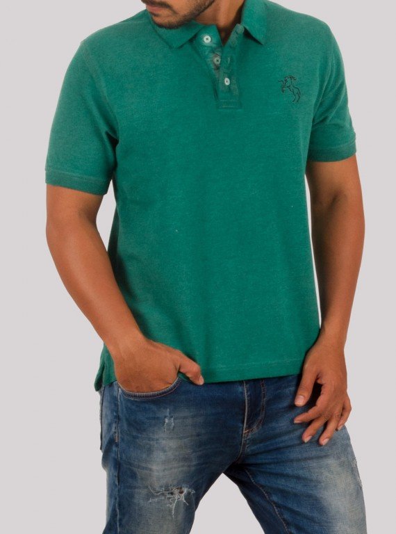 Olive Garment Dyed Polo