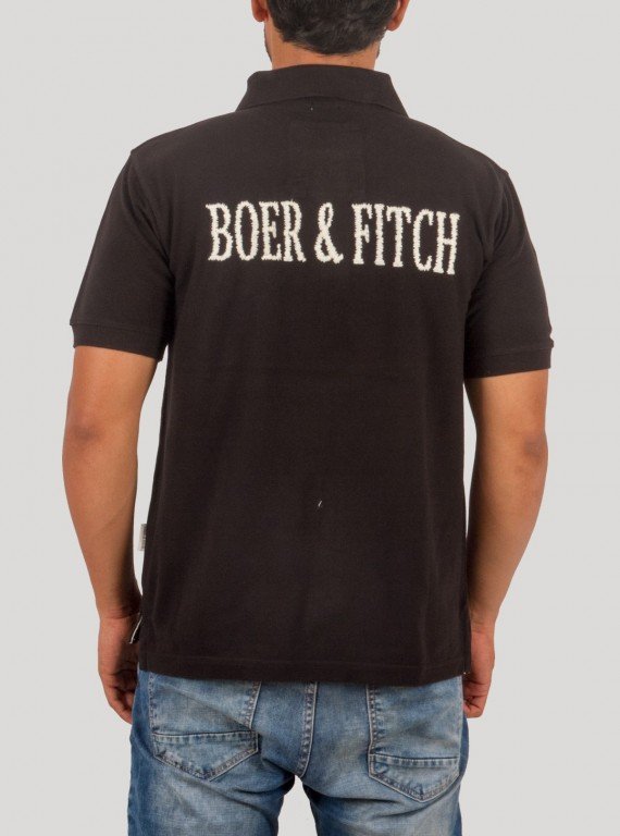 Black Embroidery Polo Tshirt