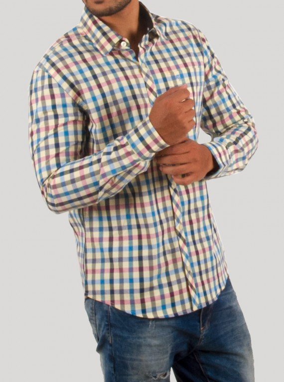 Ink Stripe Slim Fit Full Sleeve Shirt