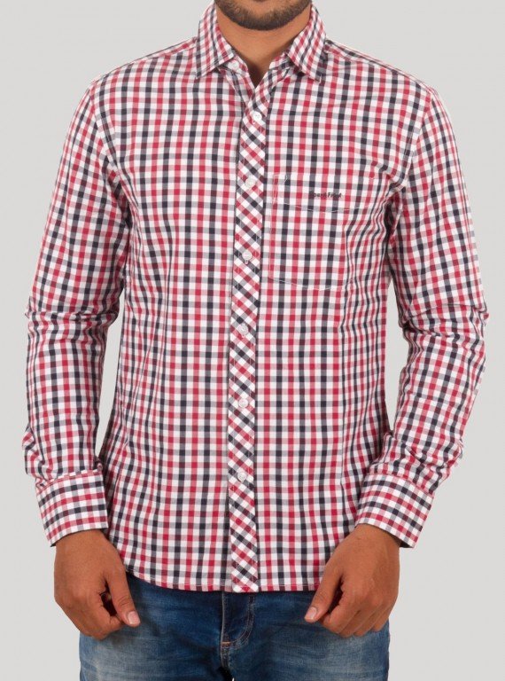 Slim Fit - Red Checked Shirt