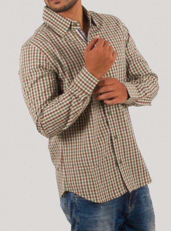 Regular Fit - Green Checkered Shirt