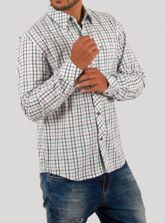 Green Checkered Casual Shirt