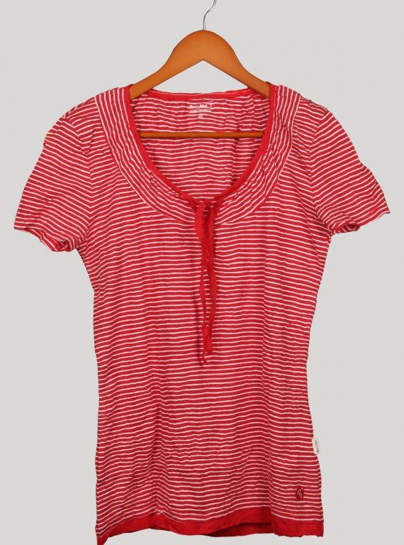 Stripe Red Crushed Top