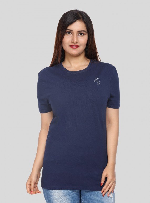 Navy Short Sleeve Top