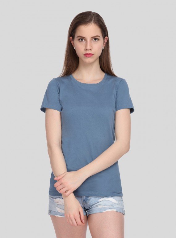 Dust Blue Crew Neck TShirt