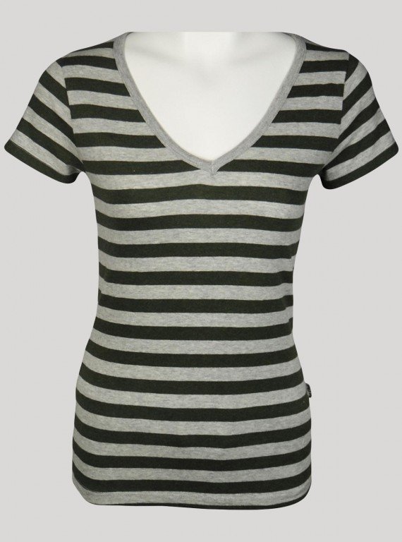 grey Stripped top