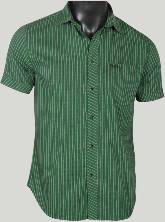 Slim Fit - Green Stripes Shirt