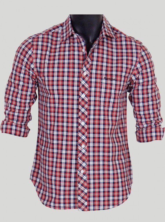 Slim Fit - Checkered Red Shirt