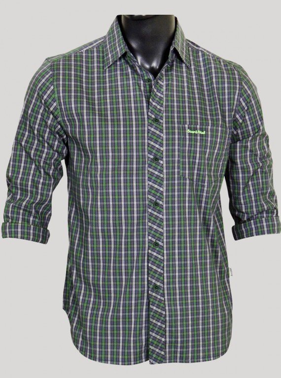 Slim Fit - Green Casual Shirt