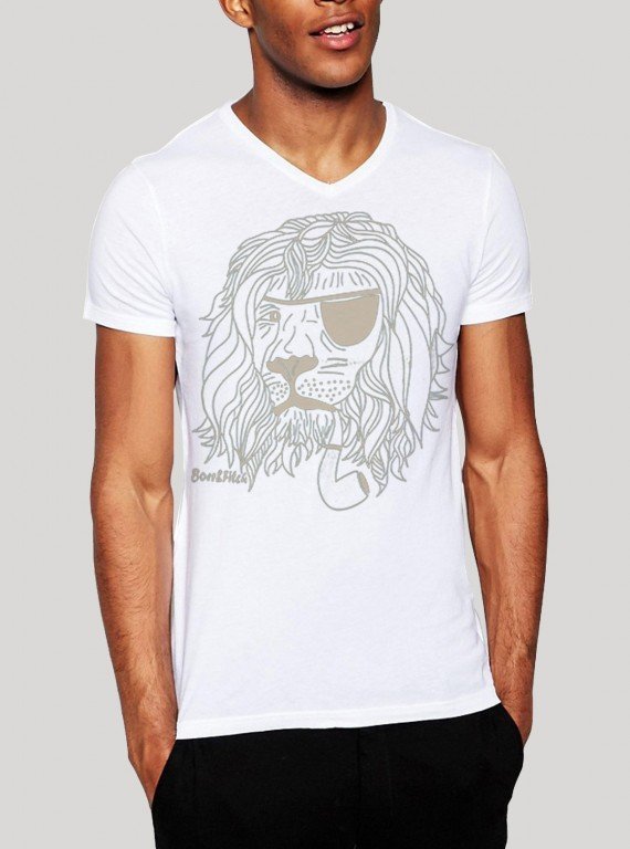 White Lion Print Tshirt