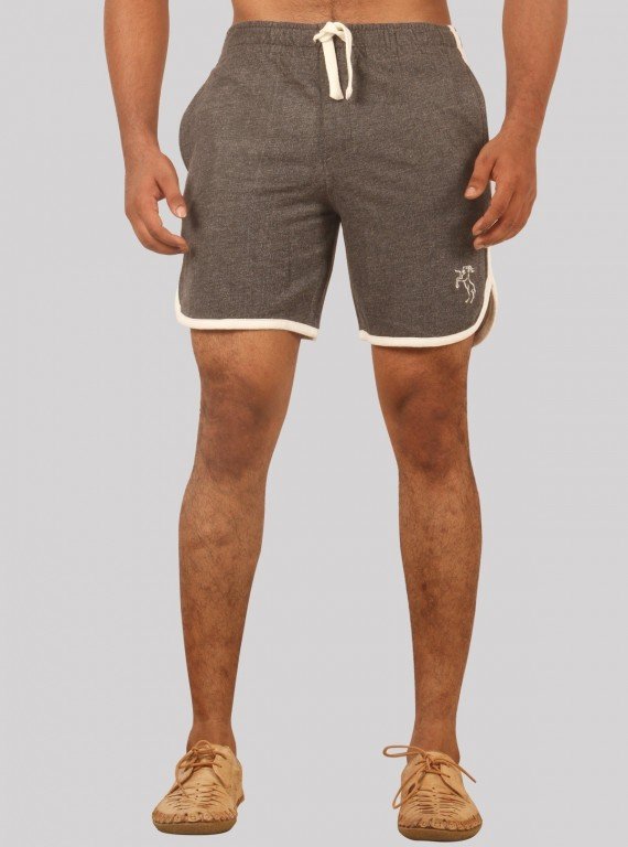 Charcol Melange Shorts with...